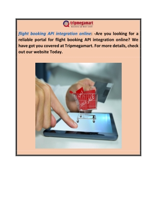 Flight booking API integration online  Tripmegamart.com
