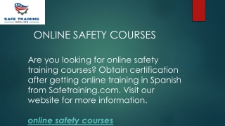 Online Safety Courses  Safetraining.com
