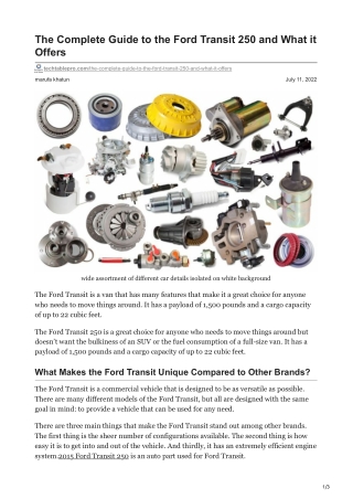 techtablepro.com-The Complete Guide to the Ford Transit 250 and What it Offers