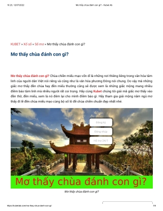 Mơ thấy chùa đánh con gì_ - Kubet Ab