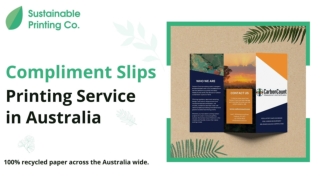 Compliment Slips Printing | Stationary Printing in Australia | Sustainable Print