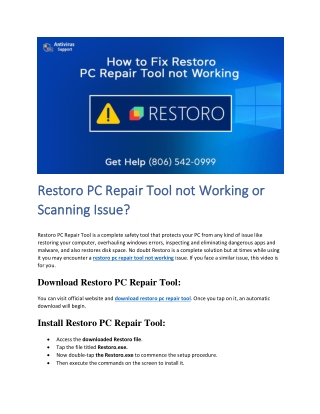 restoro pc repair tool