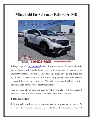 Mitsubishi for Sale near Baltimore, MD