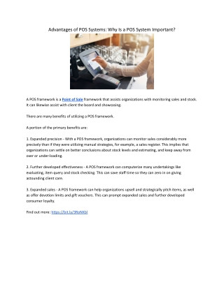 Advantages of POS Systems: Why Is a POS System Important?