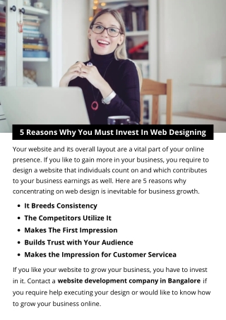 5 Reasons Why You Must Invest In Web Designing