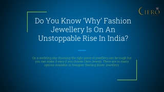 Do You Know ‘Why’ Fashion Jewellery Is On An Unstoppable Rise In India