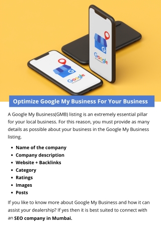 Optimize Google My Business For Your Business