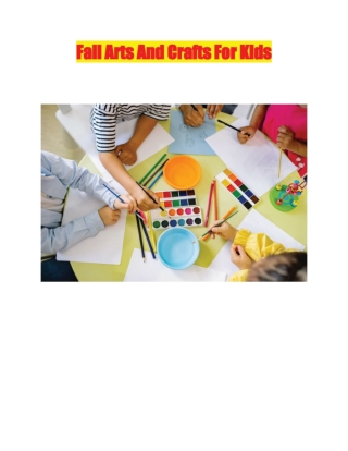 Fall Arts And Crafts For Kids