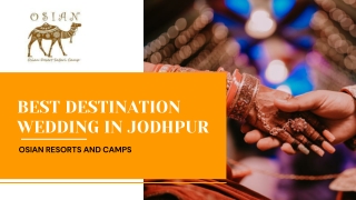 Plan your destination wedding in Jodhpur - Osian Resorts and Camps