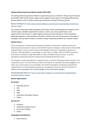 Epilepsy Monitoring Devices Market Share Growth Analysis 2022-2029