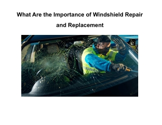 What Are the Importance of Windshield Repair and Replacement