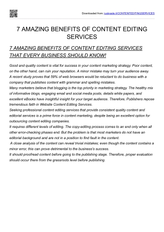 content editing services