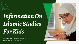 Islamic Studies For Kids - information You Should Know