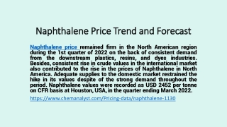 Naphthalene pricing Trend and Forecast