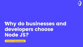 Why do businesses and developers choose Node JS (1)