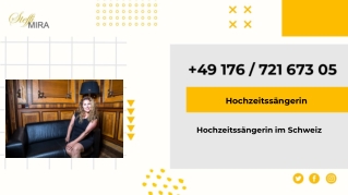 Hochzeitssängerin im Schweiz