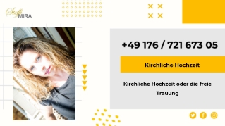 Kirchliche Hochzeit oder die freie Trauung