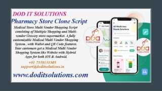 Best Online Pharmacy Store Multi Vendor System - DOD IT SOLUTIONS