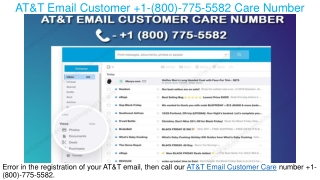 AT&T Email Customer  1(800) 775 5582 Support Number