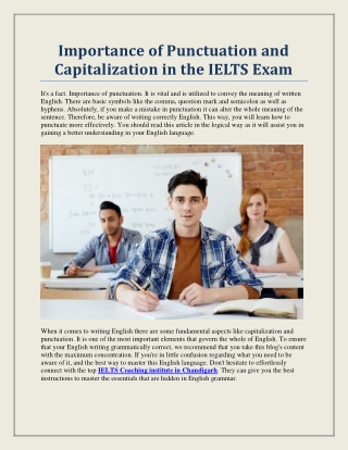 Importance of Punctuation and Capitalization in the IELTS Exam