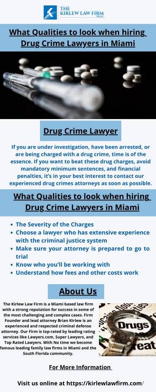 What Qualities to look when hiring Drug Crime Lawyers in Miami