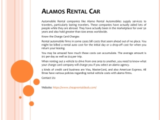 Alamos Rental Car