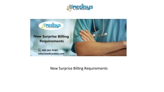 New Surprise Billing Requirements