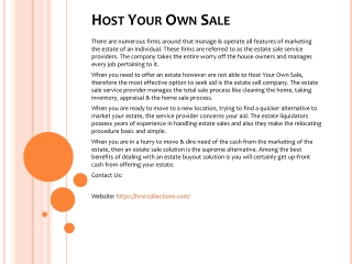 Host Your Own Sale