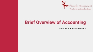 Brief Overview of Accounting -  Sample Assignment