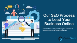 Our SEO Process to Lead Your Business Online