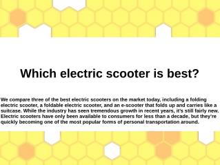 Which electric scooter is best