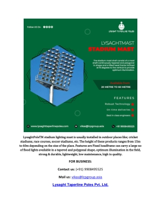 Stadium Mast Supplier in India