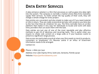 Data Entry Services