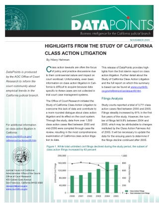 California Class Action Study - Marcarian Law Firm