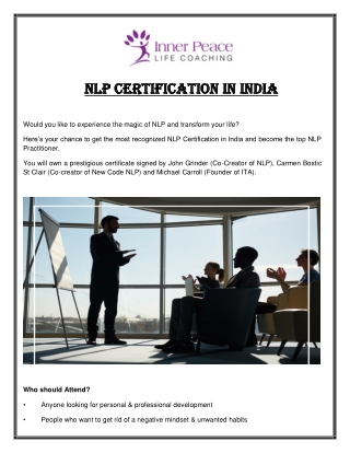 NLP Certification In India