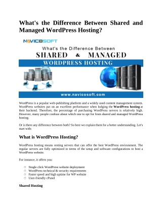 What's the Difference Between Shared and Managed WordPress Hosting?