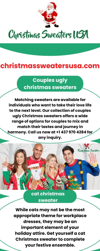 couples ugly christmas sweaters