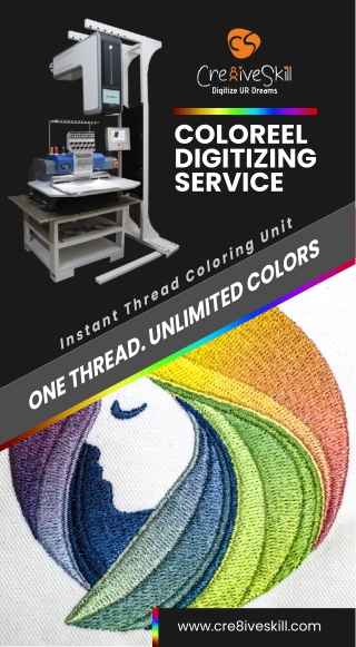 Coloreel Embroidery Digitizing Services At Cre8iveSkill