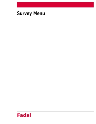 Fadal Survey Menu Manual