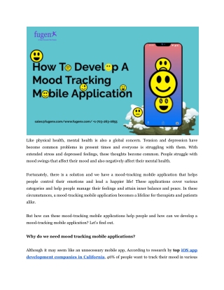 How To Develop A Mood Tracking Mobile Application