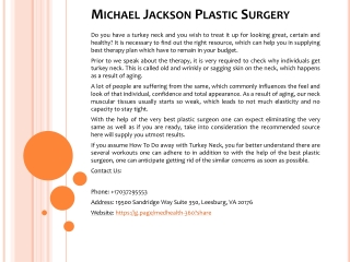 Michael Jackson Plastic Surgery