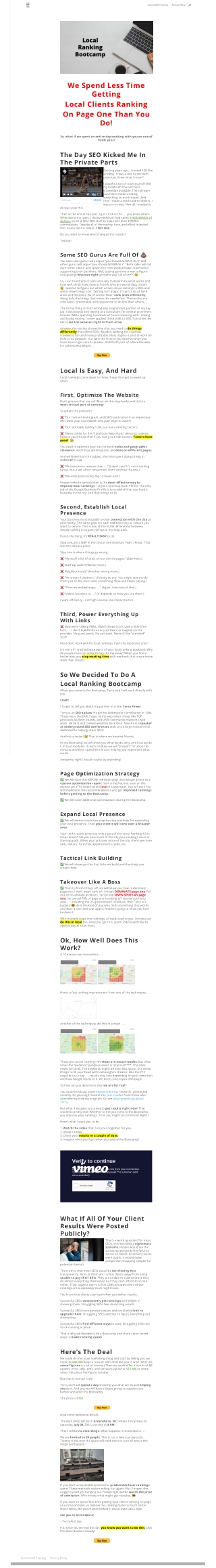 Local Ranking Bootcamp