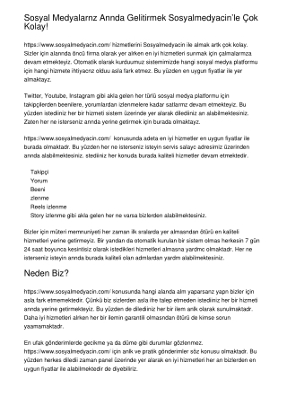Sosyal Medyalarınızı Anında Geliştirmek Sosyalmedyacin’le Çok Kolay!