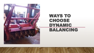 Dynamic Balancing Companies