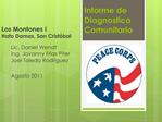 Informe de Diagnostico Comunitario