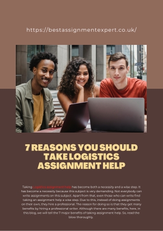 7 Reasons You Should Take Logistics Assignment Help