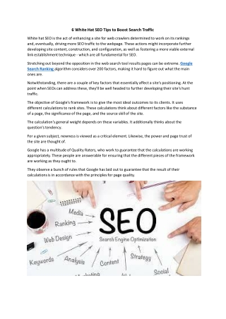 6 White Hat SEO Tips to Boost Search Traffic
