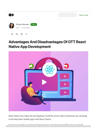 Advantages And Disadvantages Of OTT React Native App Development