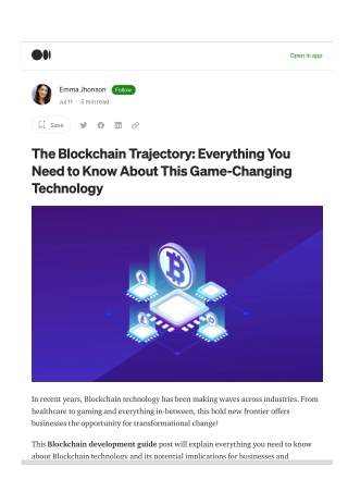 The Blockchain Trajectory: Everything You Need to Know About This Game-Changing