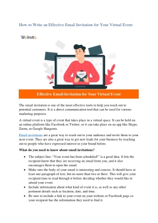 The 5 Key Elements of an Effective Email Invitation